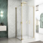 Sanswiss Cadura ścianka prysznicowa 100 cm boczna do drzwi złoty CAT21001207