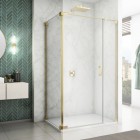 Sanswiss Cadura ścianka prysznicowa 90 cm boczna do drzwi złoty CAT20901207