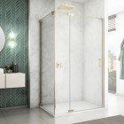 Sanswiss Cadura ścianka prysznicowa 100 cm boczna do drzwi złoty CAT31001207