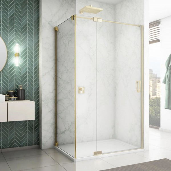 Sanswiss Cadura ścianka prysznicowa 70 cm boczna do drzwi złoty CAT30701207