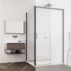 Sanswiss Top Line S ścianka prysznicowa 80 cm boczna do drzwi czarny mat TOPF20800607