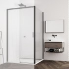 Sanswiss Top Line S ścianka prysznicowa 80 cm boczna do drzwi czarny mat TOPF20800607