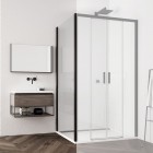 Sanswiss Top Line S ścianka prysznicowa 90 cm boczna do drzwi czarny mat TOPF20900607