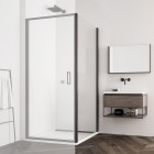 Sanswiss Top Line S ścianka prysznicowa 140 cm boczna do drzwi czarny mat TOPF21400607