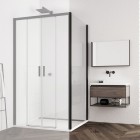 Sanswiss Top Line S ścianka prysznicowa 100 cm boczna do drzwi czarny mat TOPF21000607