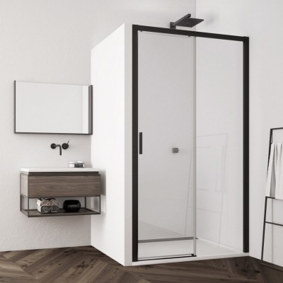 Sanswiss Top Line S drzwi prysznicowe 140 cm prawe czarny mat TLS2D1400607