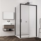 Sanswiss Top Line S kabina prysznicowa prostokątna 140x75 cm prawa czarny mat TLS2D1400607+TOPF20750607