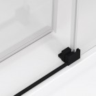Sanswiss Top Line S kabina prysznicowa kwadratowa 100 cm prawa czarny mat TLS2D1000607+TOPF21000607