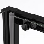Sanswiss Top Line S kabina prysznicowa kwadratowa 100 cm prawa czarny mat TLS2D1000607+TOPF21000607