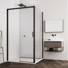Sanswiss Top Line S kabina prysznicowa prostokątna 120x90 cm lewa czarny mat TLS2G1200607+TOPF20900607