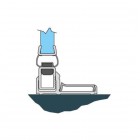 Sanswiss zestaw montażowy drzwi do wnęki srebrny połysk V2.D35.50