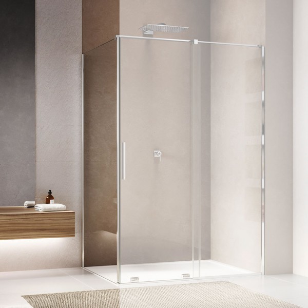 Sanswiss Amalia ścianka prysznicowa 80 cm boczna do drzwi srebrny połysk D35F10805007