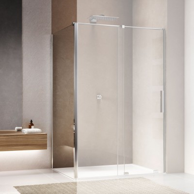 Sanswiss Amalia ścianka prysznicowa 80 cm boczna do drzwi srebrny połysk D35F30805007