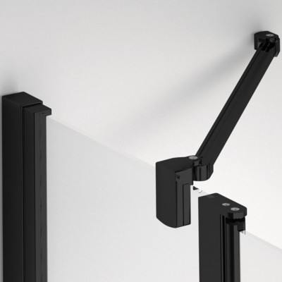 Sanswiss wspornik narożny przy U-montażu czarny mat RE.06.1000