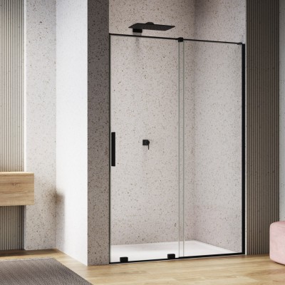 Sanswiss Amalia drzwi prysznicowe 120 cm czarny mat D35S21200607
