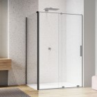 Sanswiss Amalia ścianka prysznicowa 80 cm boczna do drzwi czarny mat D35F30800607