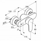 Kludi Objekta bateria natryskowa