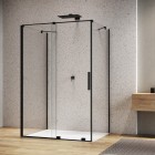 Sanswiss Amalia kabina prysznicowa prostokątna 120x80 cm czarny mat 52645