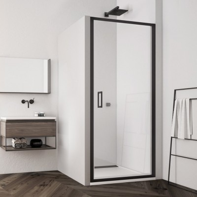 Sanswiss Top Line S drzwi prysznicowe 70 cm czarny mat TLSP0700607