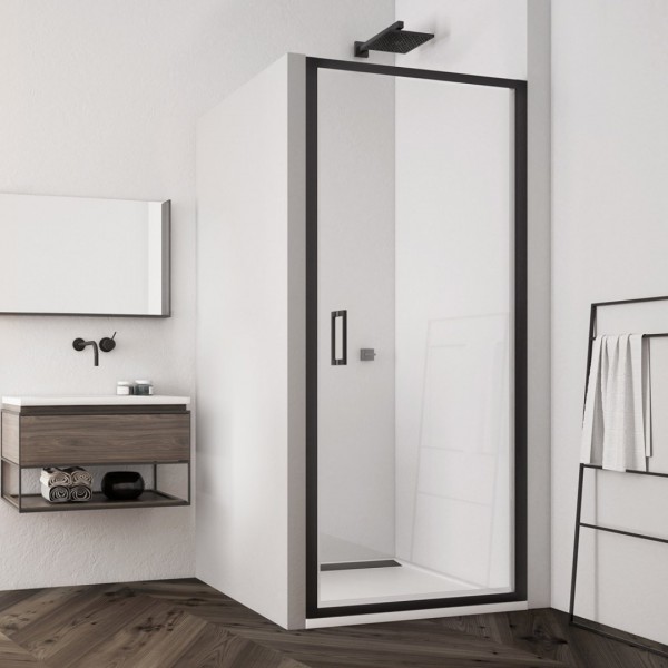 Sanswiss Top Line S drzwi prysznicowe 70 cm czarny mat TLSP0700607