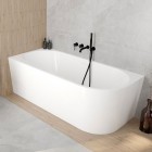 Oltens Delva wanna wolnostojąca narożna 170x80 cm akrylowa lewa biała 11000000