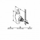 Kludi zawór podtynkowy DN20 przyłącze lutowane