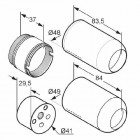 Kludi adapter do zamienionych przyłączy wody FLEXX.BOXX 88011