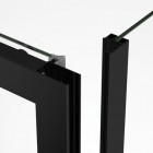 Sanswiss Top Line S kabina prysznicowa prostokątna 140x100 cm prawa czarny mat TLS2D1400607+TOPF21000607