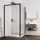 Sanswiss Top Line S kabina prysznicowa prostokątna 160x90 cm czarny mat TLS41600607+TOPF20900607