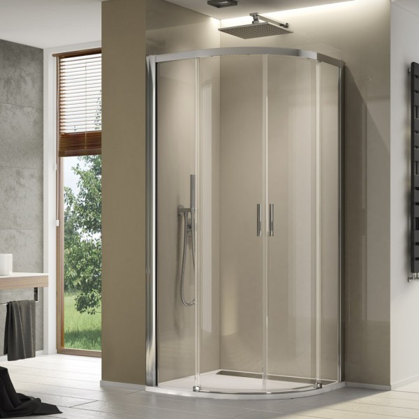 Sanswiss Top Line S kabina prysznicowa półokrągła 80 cm srebrny połysk TLSR550805007