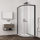 Sanswiss Top Line S kabina prysznicowa półokrągła 80 cm czarny mat TLSR550800607