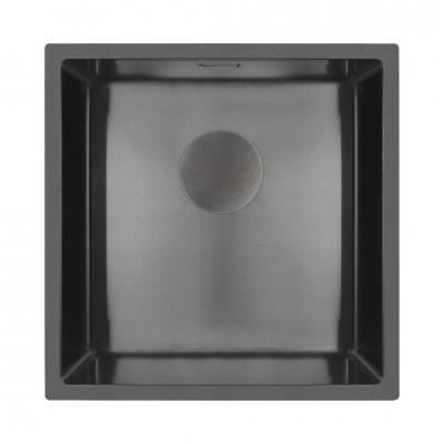 Oltens Hydda zlewozmywak stalowy 44x44 cm 1 komorowy czarny 71103300
