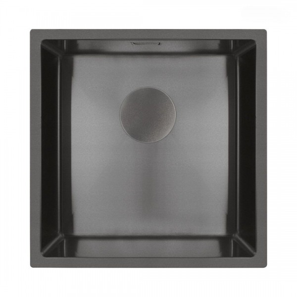 Oltens Hydda zlewozmywak stalowy 44x44 cm 1 komorowy czarny 71103300
