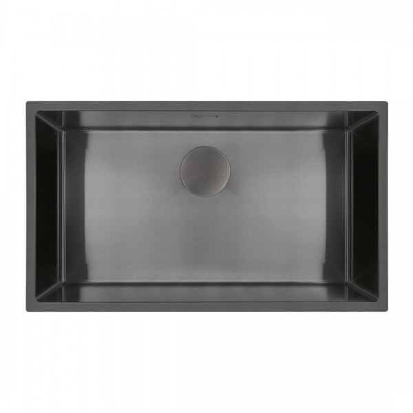 Oltens Hydda zlewozmywak stalowy 76x44 cm 1 komorowy czarny 71105300