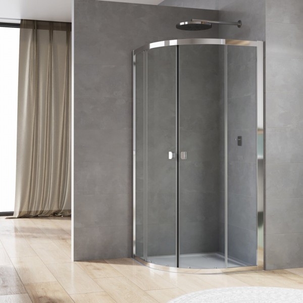 Sanswiss Arelia kabina prysznicowa półokrągła 80 cm srebrny polerowany D20SR550804007