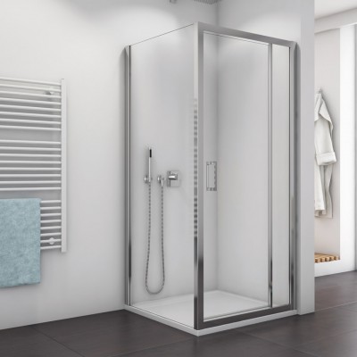 Sanswiss Top Line kabina prysznicowa kwadratowa 80 cm srebrny połysk 53009