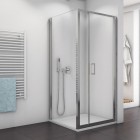 Sanswiss Top Line kabina prysznicowa kwadratowa 90 cm srebrny połysk 53033