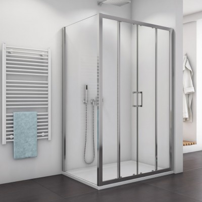 Sanswiss Top Line kabina prysznicowa kwadratowa 120 cm srebrny połysk 53147
