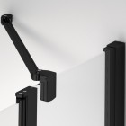 SanSwiss Solino kabina prysznicowa półokrągła 80 cm czarny mat SOR550800607