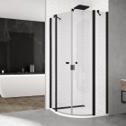 SanSwiss Solino kabina prysznicowa półokrągła 100 cm czarny mat SOR551000607