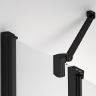 SanSwiss Solino kabina prysznicowa półokrągła 100 cm czarny mat SOR551000607