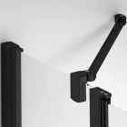 Sanswiss Solino kabina prysznicowa prostokątna 90x70 cm czarny mat OL1309000607+SOLT107000607