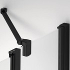 Sanswiss Solino kabina prysznicowa prostokątna 90x70 cm czarny mat OL1309000607+SOLT107000607