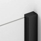 Sanswiss Solino kabina prysznicowa kwadratowa 75 cm czarny mat SOL1307500607+SOLT107500607