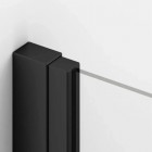 Sanswiss Solino kabina prysznicowa kwadratowa 75 cm czarny mat SOL1307500607+SOLT107500607