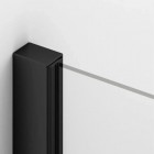 Sanswiss Solino kabina prysznicowa kwadratowa 75 cm czarny mat SOL1307500607+SOLT107500607