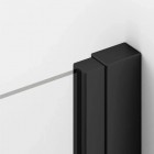 Sanswiss Solino kabina prysznicowa kwadratowa 75 cm czarny mat SOL1307500607+SOLT107500607