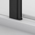 Sanswiss Solino kabina prysznicowa kwadratowa 75 cm czarny mat SOL1307500607+SOLT107500607