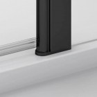 Sanswiss Solino kabina prysznicowa kwadratowa 75 cm czarny mat SOL1307500607+SOLT107500607