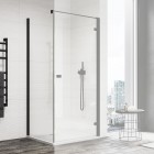 Sanswiss Annea ścianka prysznicowa 90 cm boczna do drzwi czarny mat ANT109000607